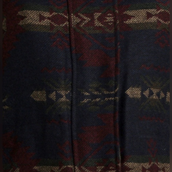 🚨 Coffeeshop Mixed Media Aztec Tribal Patterned Print Hooded Coat. Medium. - Picture 8 of 14
